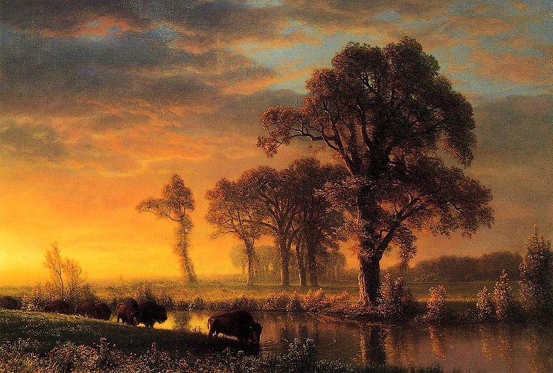 Albert Bierstadt Western Kansas Sweden oil painting art